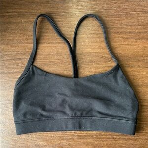 lululemon athletica Flow Y Black Sports Bra